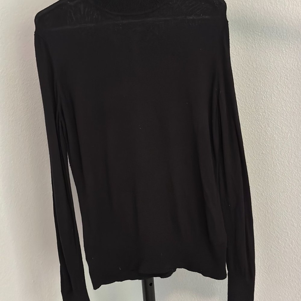 H&M Black Ribbed Turtleneck